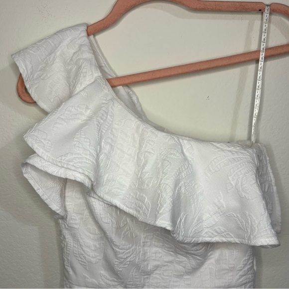 Lilly Pulitzer Pineapple Pucker Jacquard Kipton Romper One Shoulder - Picture 10 of 14